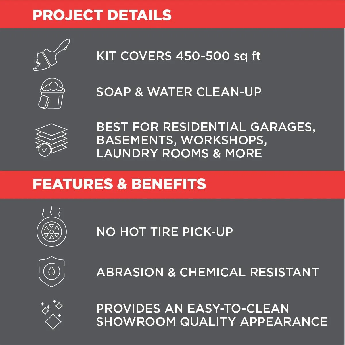 Rust-Oleum EPOXYSHIELD Garage Floor Coating, 2.5 Car Kit, Dark Gray - Image 5