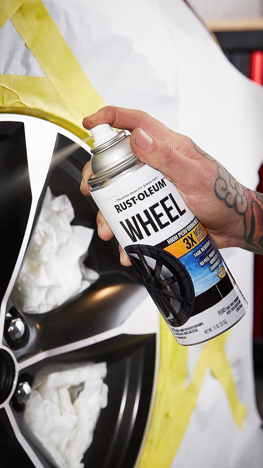 Rust-Oleum 366438 High Performance Wheel Spray Paint, 11 oz, Matte Black (Pack of 1) - Image 4
