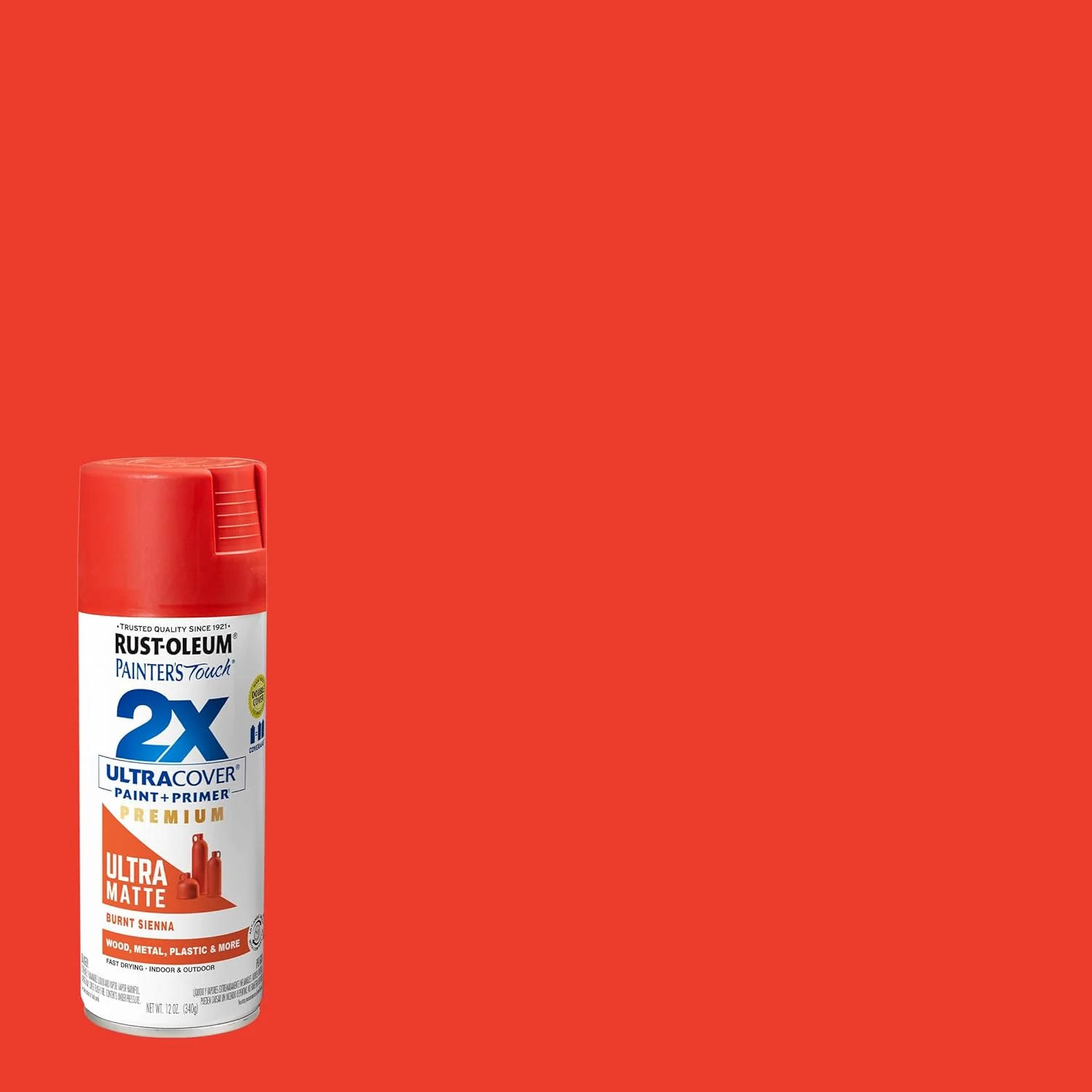 Rust-Oleum 366987 Painter's Touch 2X Ultra Cover Spray Paint, 12 oz, Ultra Matte Burnt Sienna (Pack of 1) - Image 3