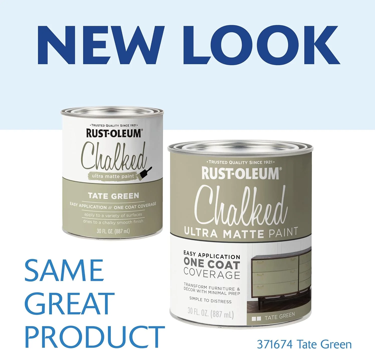 Rust-Oleum Chalked All-in-One Ultra Matte Paint, Tate Green, 30 Ounce (Pack of 1) - Image 3