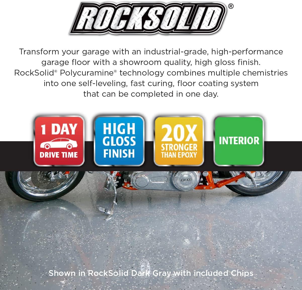 Rust-Oleum 381086 RockSolid Polycuramine Garage Floor Coating, 1 Car Kit, High Gloss Modern Greige - Image 4