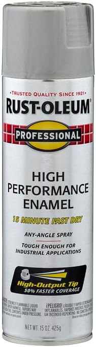 Rust-Oleum 7581838 Professional High Performance Enamel Spray Paint, 15 oz, Gloss Light Machine Gray (Pack of 6) - Image 4