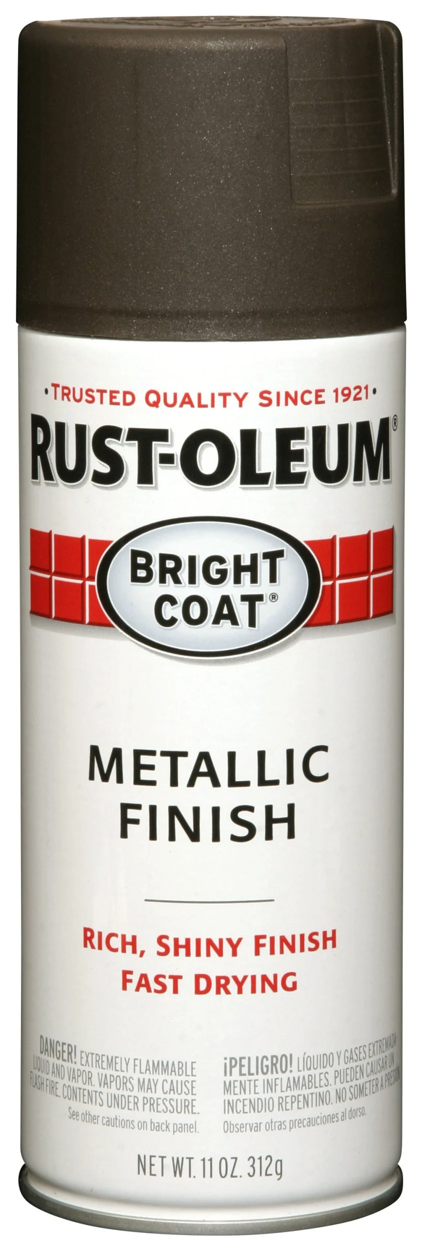 Rust-Oleum 7713830 Stops Rust Bright Coat Metallic Spray Paint, 11 Oz, Dark Bronze (Pack of 1)