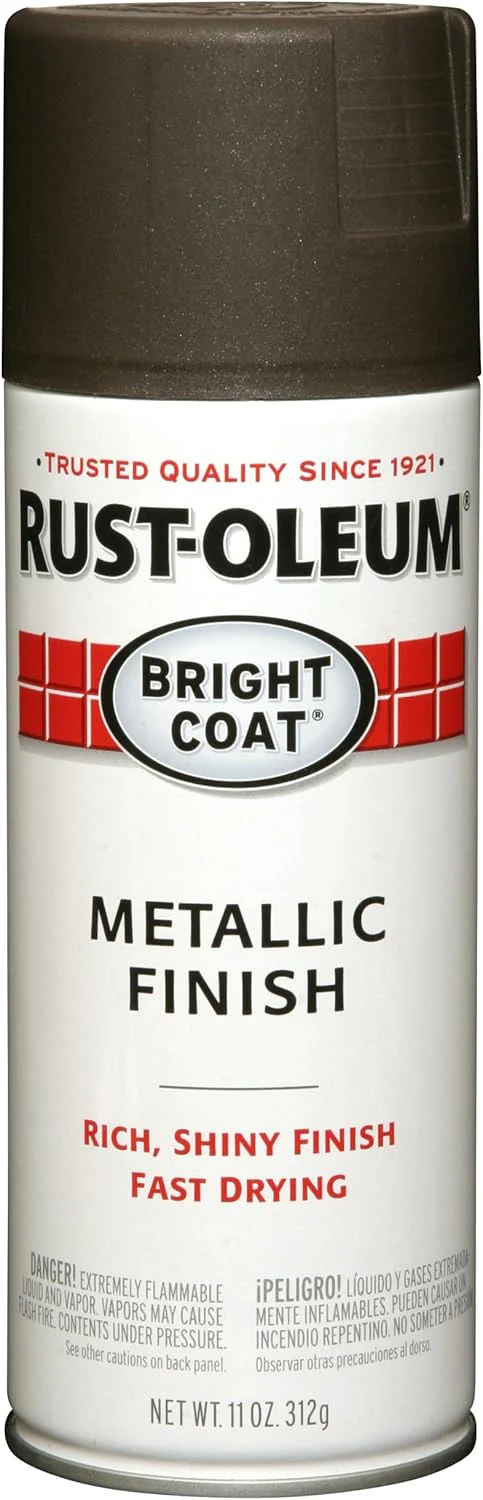 Rust-Oleum 7713830 Stops Rust Bright Coat Metallic Spray Paint, 11 Oz, Dark Bronze (Pack of 1) - Image 2