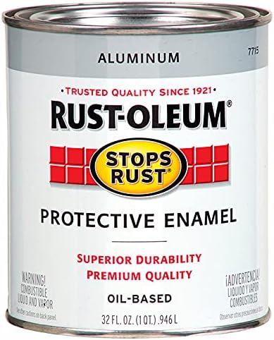 Rust-Oleum 7715502 Stops Rust Gloss Brush On Paint, Metallic Aluminum, 1 Quart (Pack of 2) - Image 3