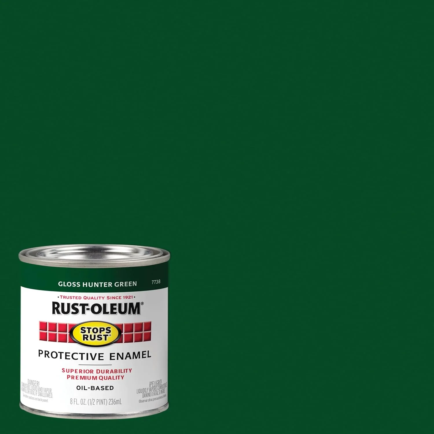 Rust-Oleum 7738730 Stops Rust Brush On Paint, Half Pint, Gloss Hunter Green (Pack of 6) - Image 3