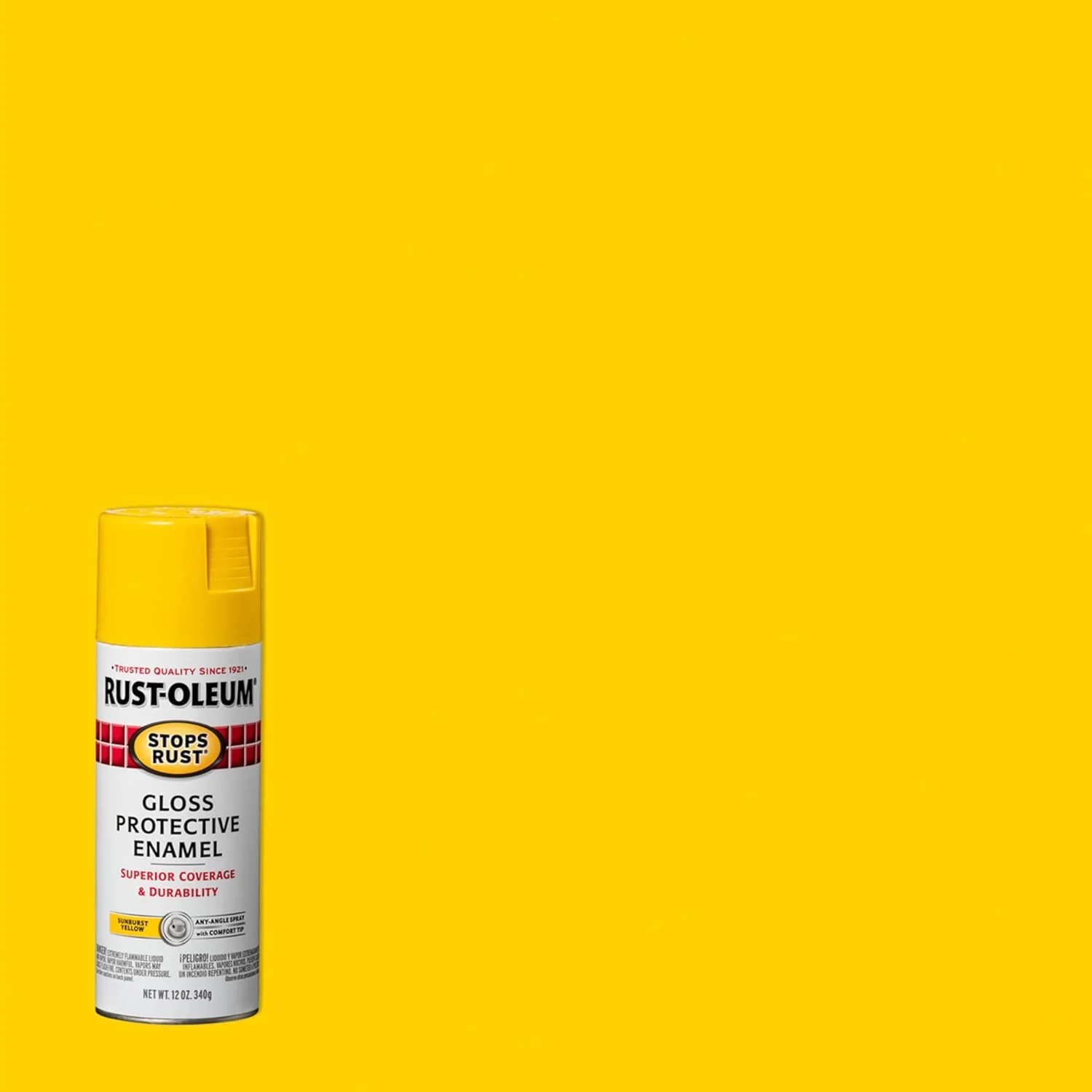 Rust-Oleum 7747830 Stops Rust Spray Paint, 12 oz, Gloss Sunburst Yellow (Pack of 6) - Image 3