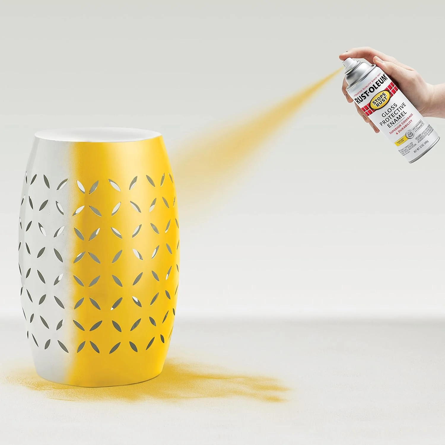 Rust-Oleum 7747830 Stops Rust Spray Paint, 12 oz, Gloss Sunburst Yellow (Pack of 6) - Image 8