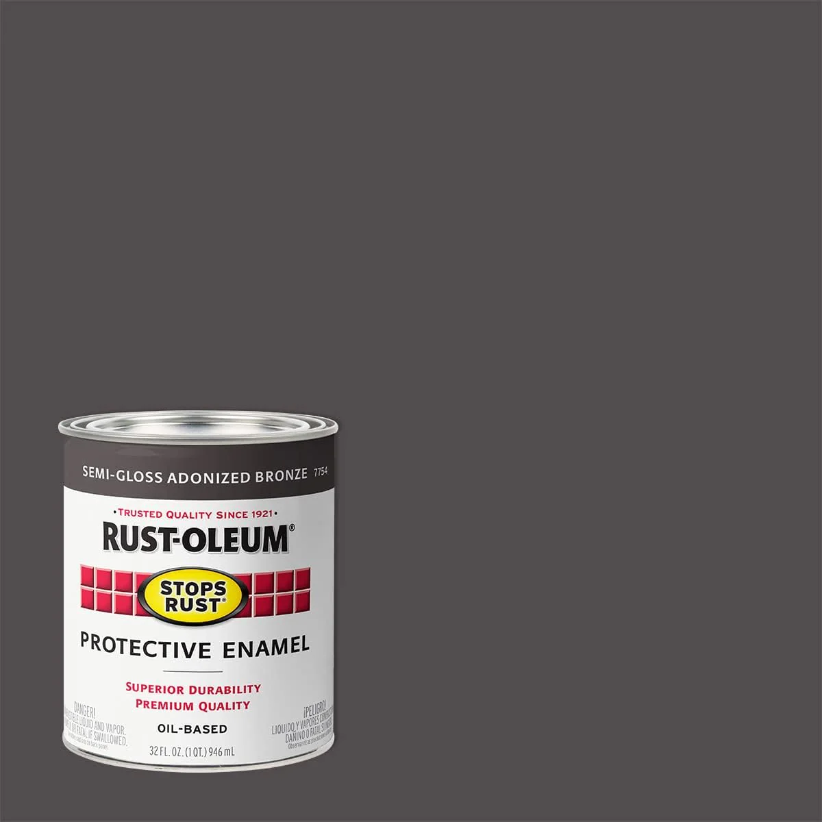 Rust-Oleum 7754502 Protective Enamel Paint Stops Rust, 32-Ounce, Semi-Gloss Anodized Bronze (Pack of 1) - Image 3