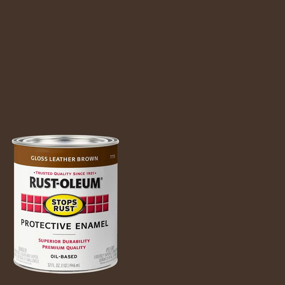 Rust-Oleum 7775502 Stops Rust Brush On Paint, Quart, Gloss Leather Brown (Pack of 2) - Image 3