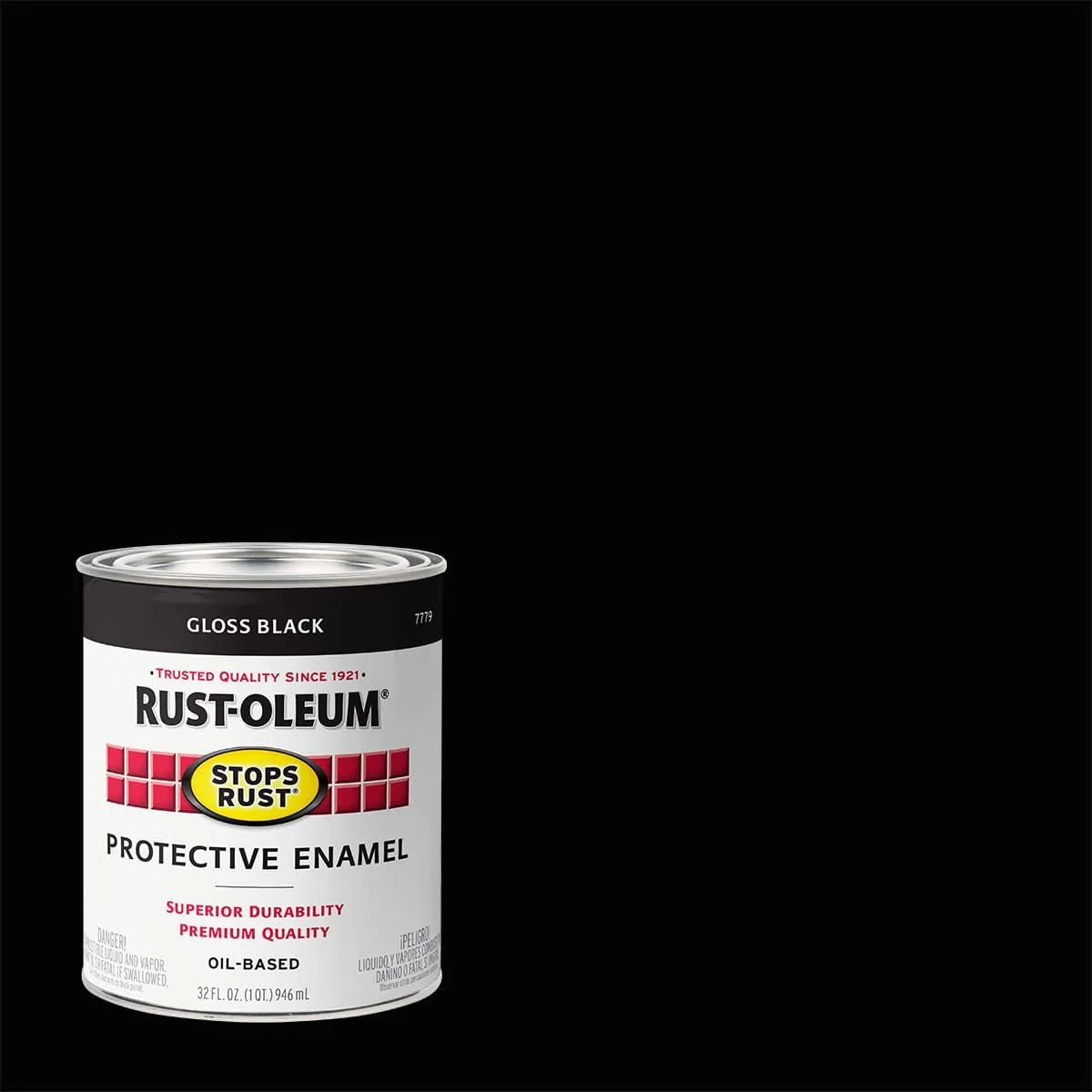 Rust-Oleum 7779502 Stops Rust Brush On Paint, Quart, Gloss Black, 32 Fl Oz (Pack of 1) - Image 3