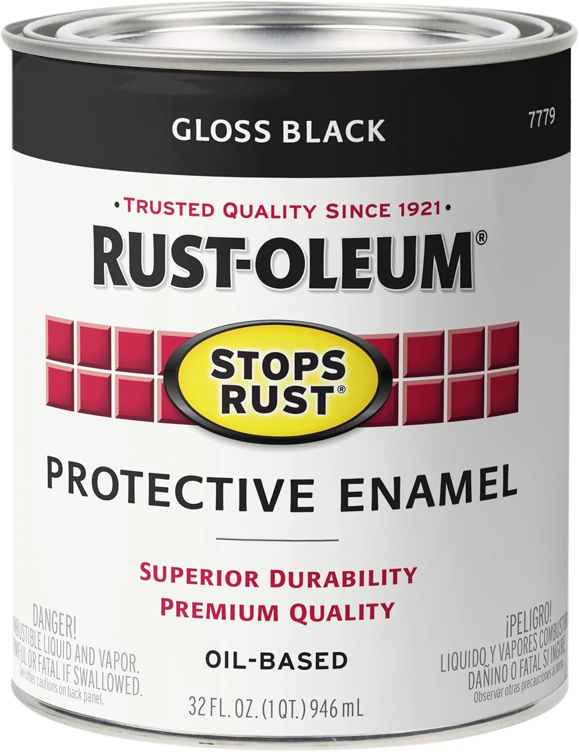 Rust-Oleum 7779502 Stops Rust Brush On Paint, Quart, Gloss Black (Pack of 2) - Image 8