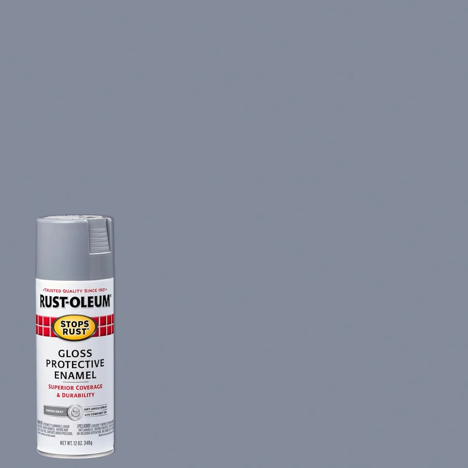 Rust-Oleum 7786830 Stops Rust Spray Paint, 12 oz, Gloss Smoke Gray (Pack of 6) - Image 3