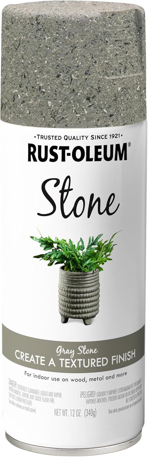 Rust-Oleum 7992830 Stone Creations Spray, 12 oz, Gray Stone (Pack of 1) - Image 2