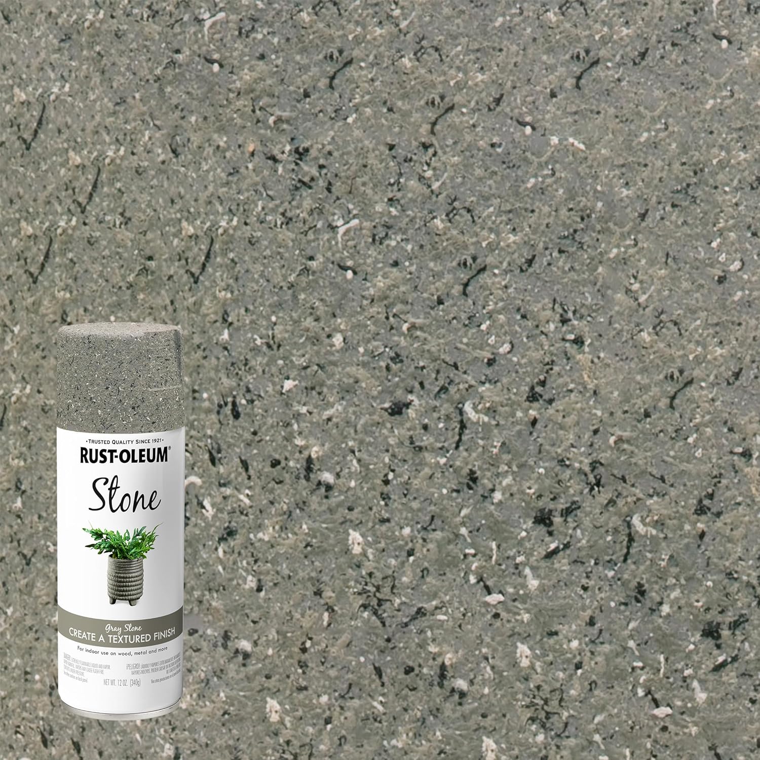 Rust-Oleum 7992830 Stone Creations Spray, 12 oz, Gray Stone (Pack of 1) - Image 3