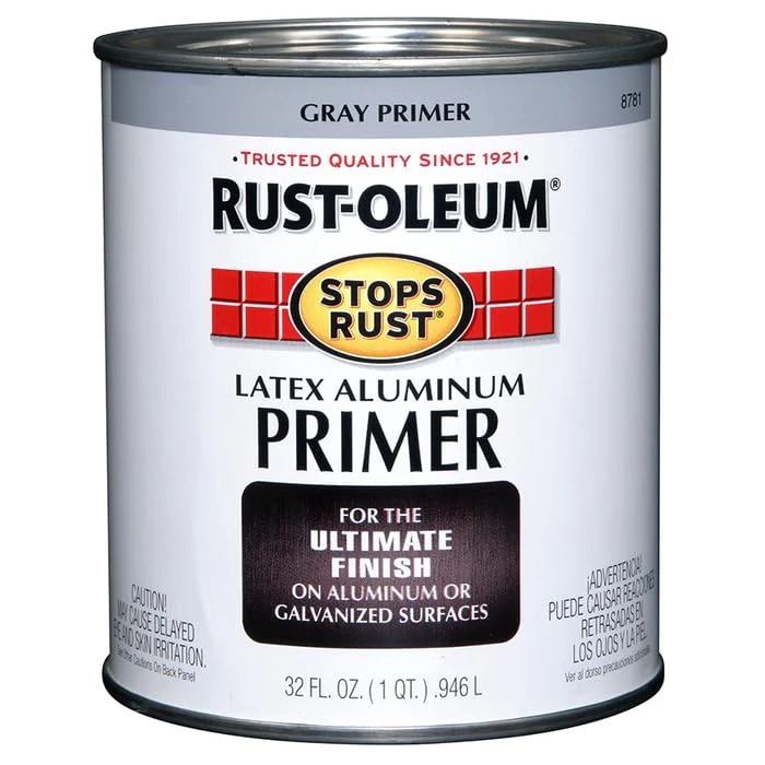 Rust-Oleum 8781502 Stops Rust Flat Aluminum Primer, 32 Fl Oz (Pack of 2)