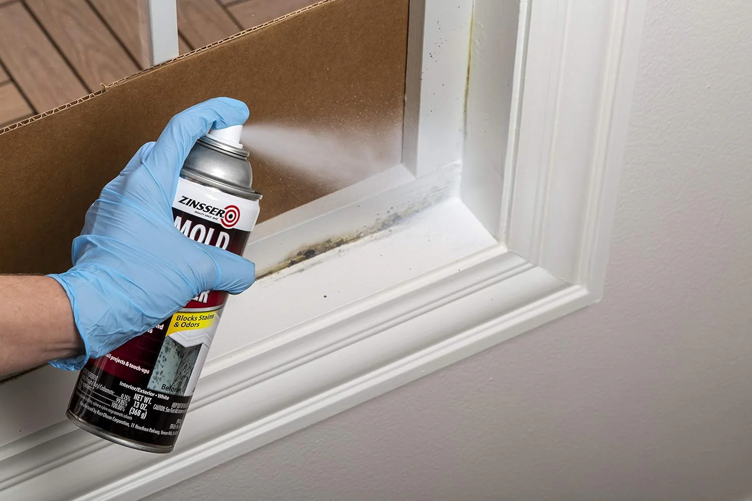 Rust-Oleum Zinsser 6PK Mold Blocking Spray Primer, White, 13.00 Fl Oz (Pack of 6) - Image 3
