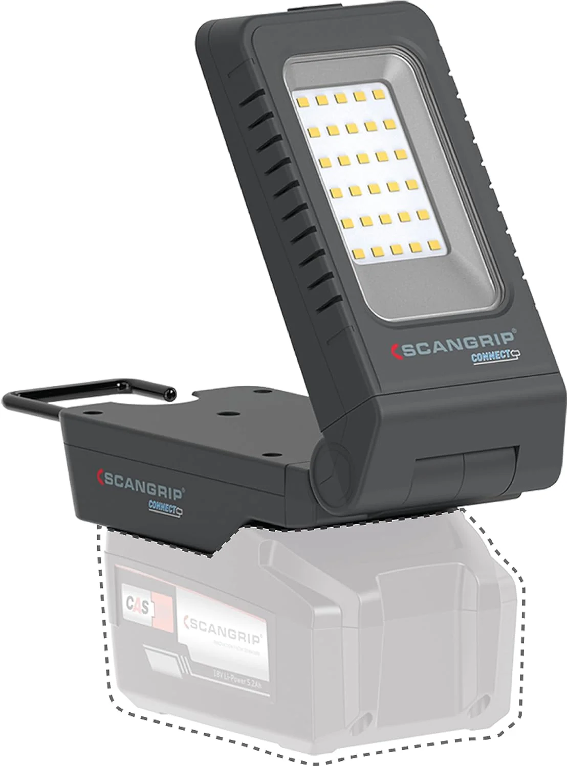 SCANGRIP Basic Connect 1000 Lumen LED Flood Light, Power Tool Battery Operated, Portable, Flexible Lamp Head, Lightweight and Compact Design - Image 2