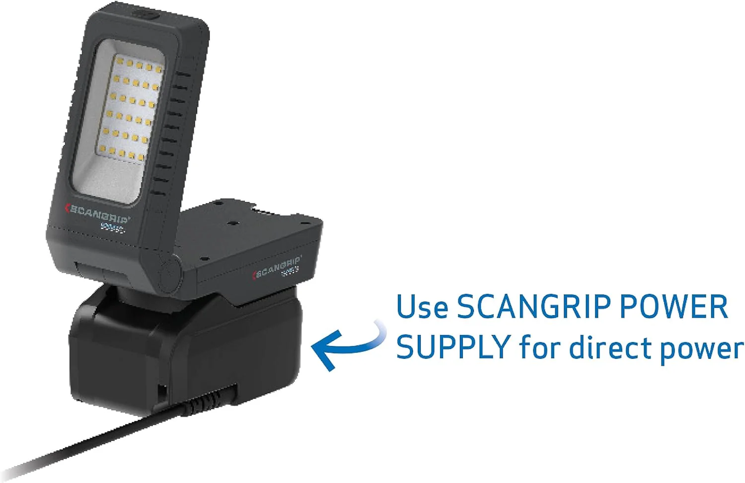SCANGRIP Basic Connect 1000 Lumen LED Flood Light, Power Tool Battery Operated, Portable, Flexible Lamp Head, Lightweight and Compact Design - Image 4