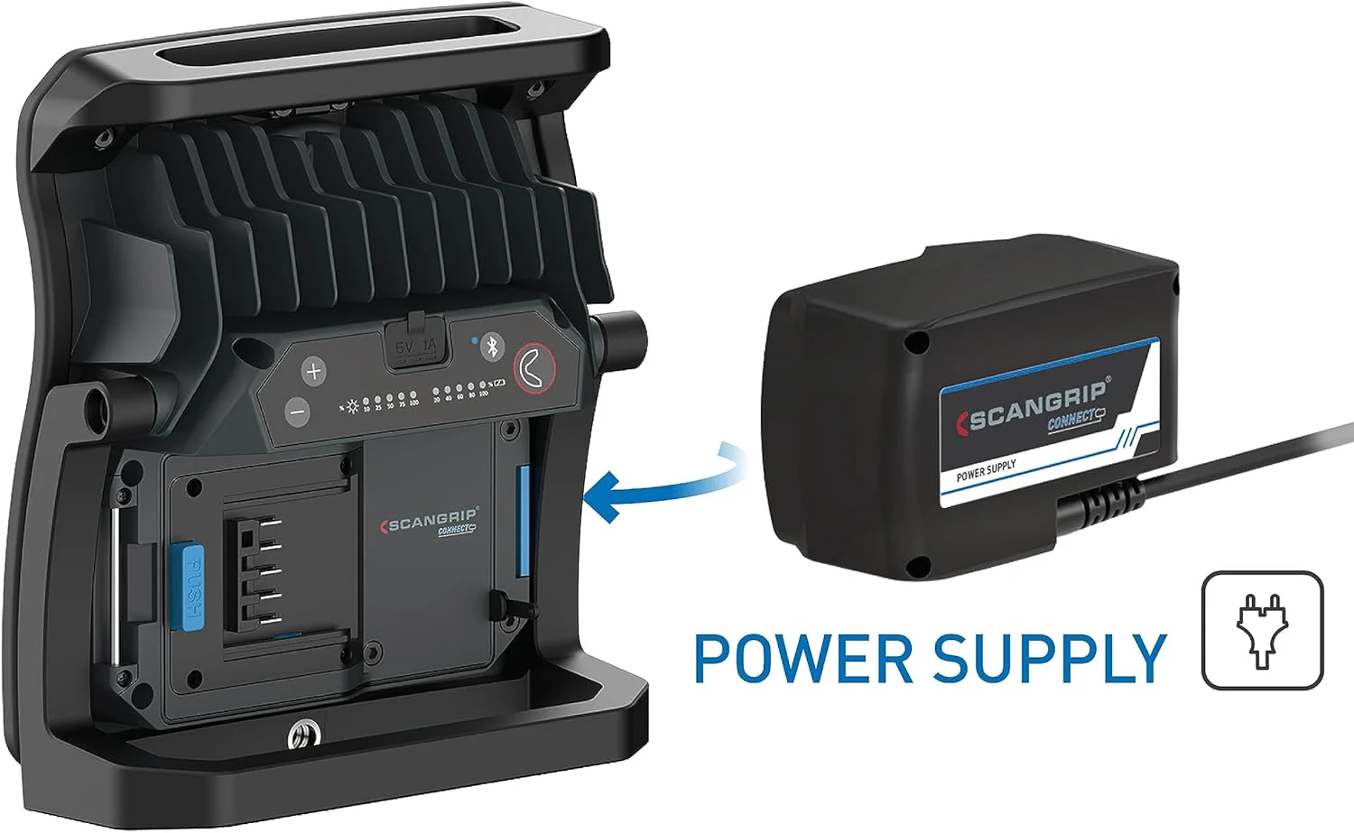 SCANGRIP POWER SUPPLY CONNECT, Made for SCANGRIP CONNECT Work Lights, Unlimited Availability to light - Image 3