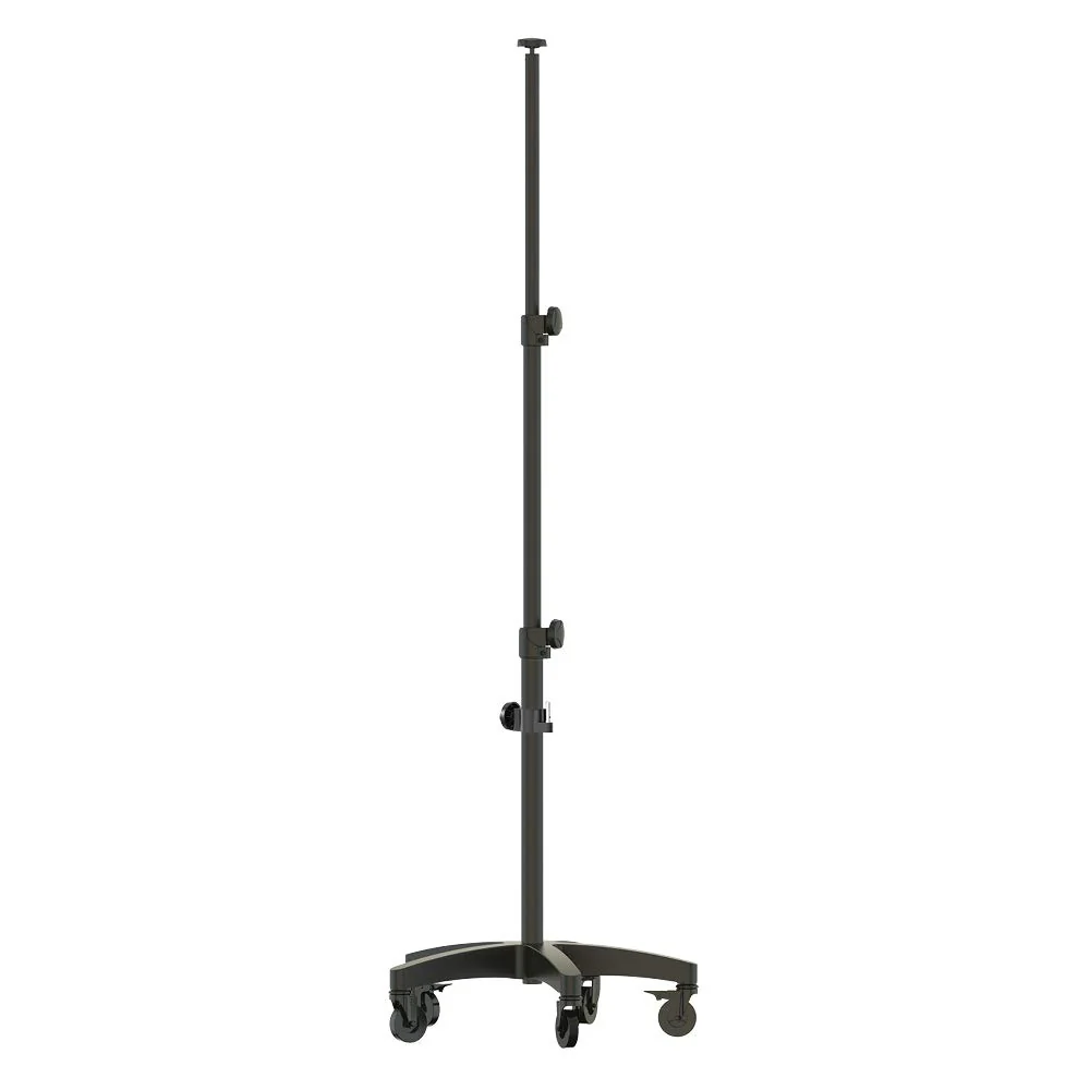 SCANGRIP WHEEL STAND, for Mobile Work Light Positioning in the Workshop, Detailing Light Stand, Extendable from 3 ft to 6,2 ft, Bracket for Second Work Light
