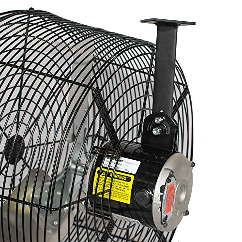 Schaefer VK24-B Versa-Kool Deep Guard Greenhouse Air Circulation Fan - 24� HAF Wall Mount Fan w/T-shape Mount - Made in USA - 1/2 HP, 7860CFM - Black - Image 4