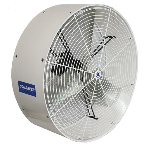 Schaefer VK36 Versa-Kool Air Circulator Fan, Ceiling Wall Mount Greenhouse Fan & Steel Guards, 11400CFM,1/2 hp