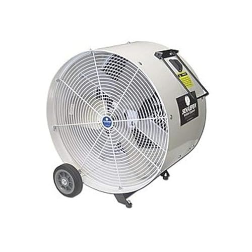 Schaefer VKM24-O 24" Versa-Kool Mobile Spot Cooler Fan, 1/2 HP, 1-Speed, OSHA Guards, White. Industrial Floor Fan for Warehouse, Shop, Commercial