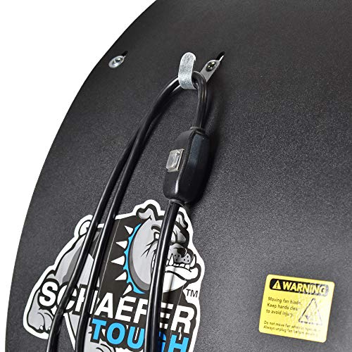 Schaefer VKM36-B-O 36" Versa-Kool Mobile Spot Drum Fan, 1/2 HP, 1-Speed, OSHA Guards, Black. Industrial Floor Fan for Warehouse, Shop, Commercial - Image 4