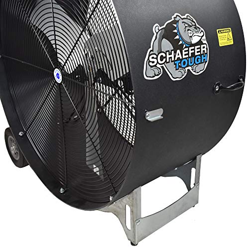 Schaefer VKM36-B-O 36" Versa-Kool Mobile Spot Drum Fan, 1/2 HP, 1-Speed, OSHA Guards, Black. Industrial Floor Fan for Warehouse, Shop, Commercial - Image 5