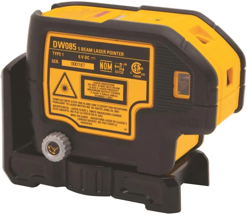 DEWALT (DW085K) Self-Leveling Laser Pointer, 5-Beam, Red - Image 2