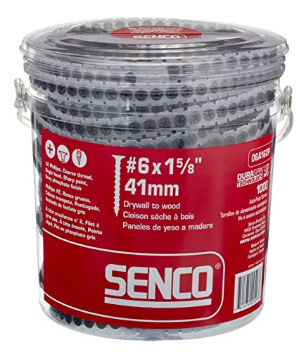 SENCO (06A162P) Duraspin #6 by 1-5/8" Drywall to Wood Collated Screw (1, 000 per Box) - Image 4
