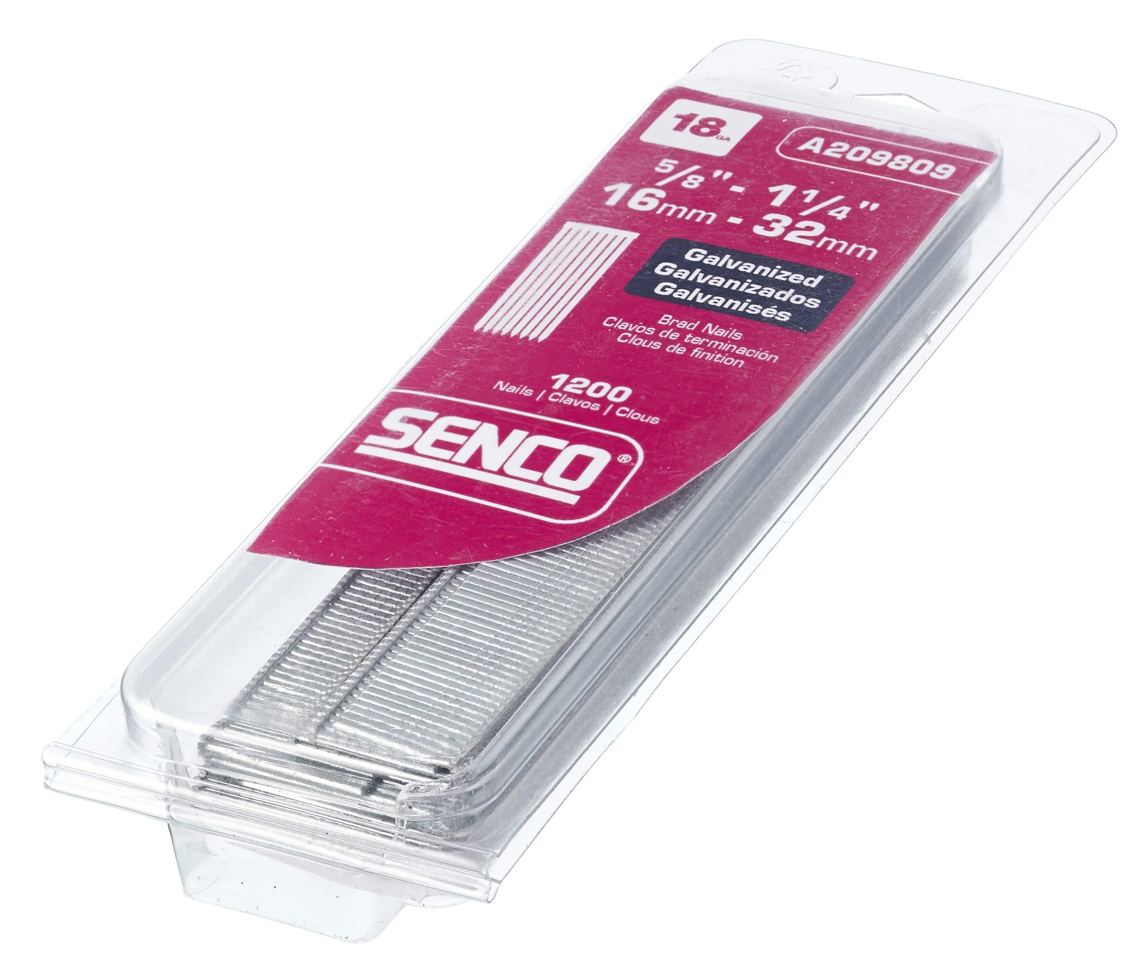Senco 18 x 5/8in-1-1/4in Electro Galvanized Nails - Image 2