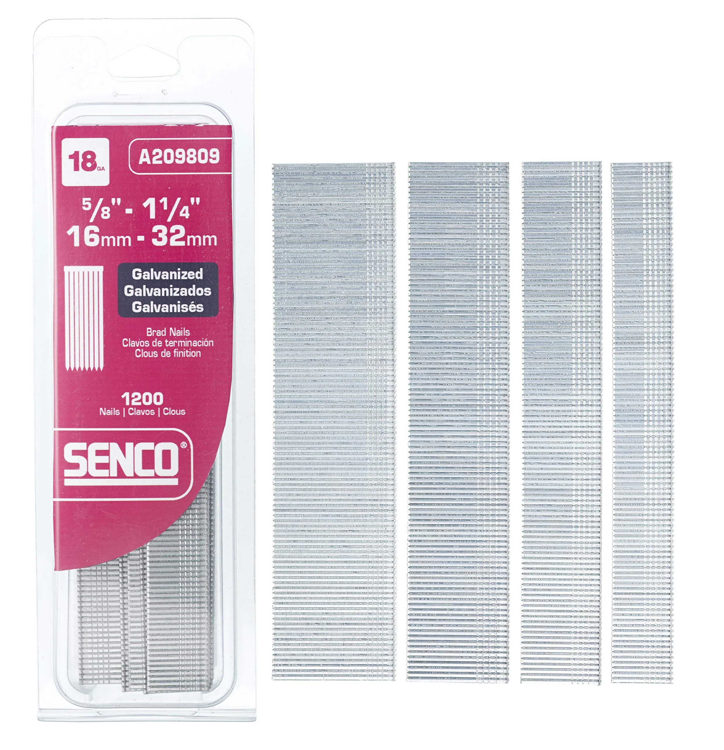 Senco 18 x 5/8in-1-1/4in Electro Galvanized Nails - Image 3