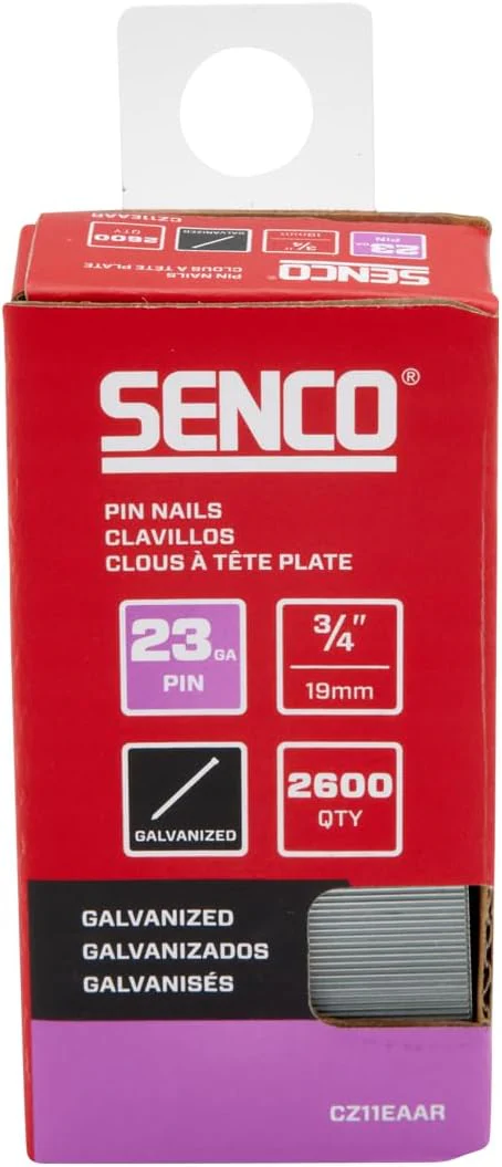 Senco CZ11EAAR 3/4" 23 Gauge Pin Nails, Galvanized Finish (2,600 Count) - Image 2