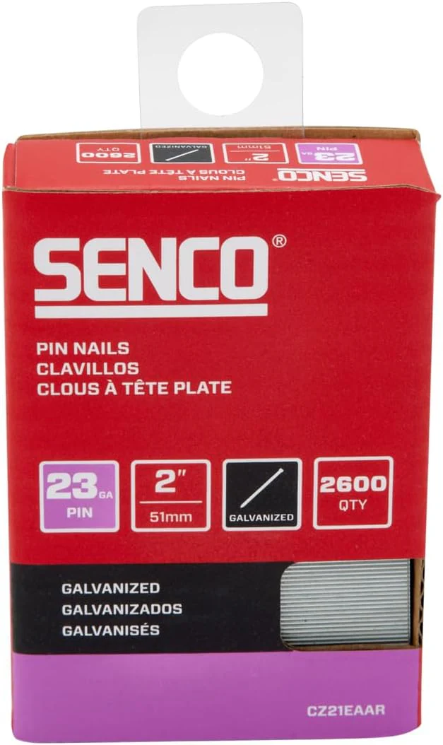 Senco CZ21EAAR 2" 23 Gauge Pin Nails, Galvanized Finish (2,600 Count) - Image 2