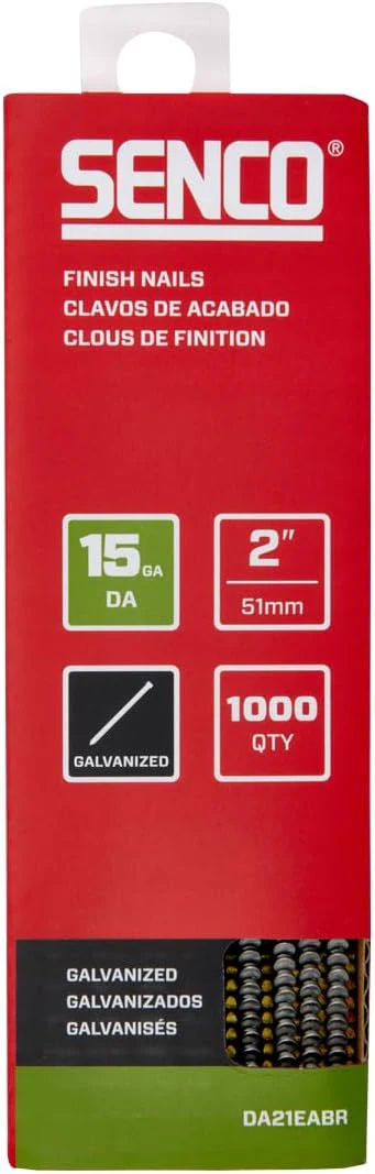 SENCO DA21EABR 2" 15 Gauge Angled Finish Nails, Galvanized Finish, 1000 Count Pack - Image 2