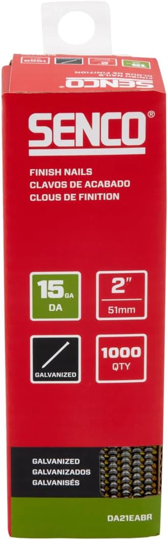 SENCO DA21EABR 2" 15 Gauge Angled Finish Nails, Galvanized Finish, 1000 Count Pack - Image 3