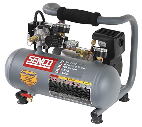 Senco PC1010 1/2- Horsepower 1-Gallon Matte Finish and Trim Portable Hot Dog Air Compressor, Gray/Red - Image 4
