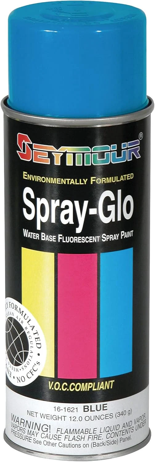 Seymour 16-1621 Spray-Glo Water Base Paints, 12 Ounce, Fluorescent Blue (Pack of 1) - Image 2