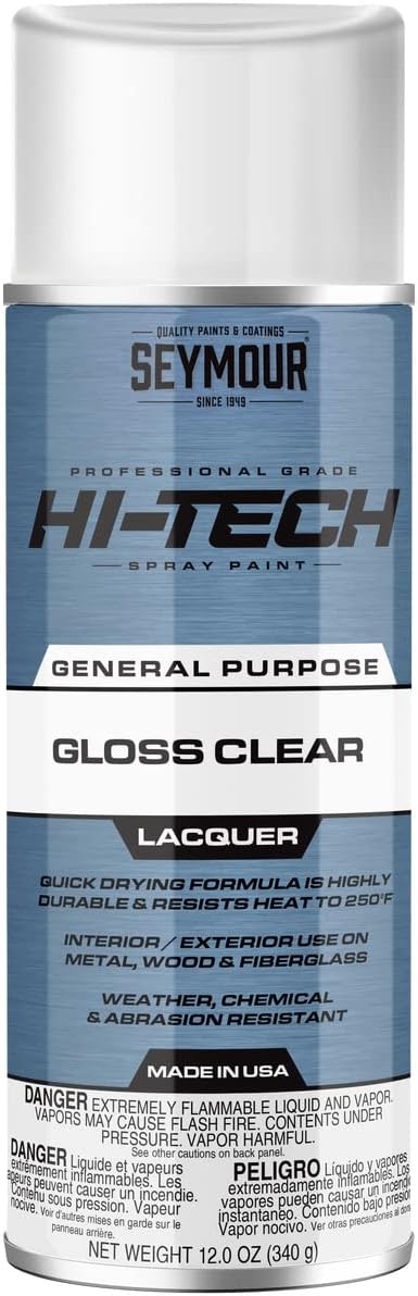 Seymour 16-821 Hi-Tech Lacquers Spray Paint, Gloss Clear with UV Resistant - Image 2