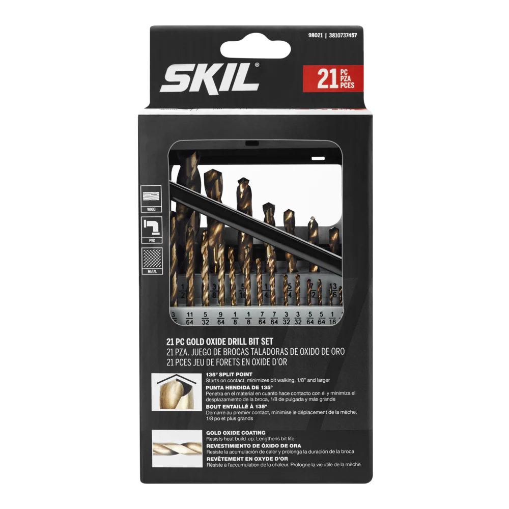 SKIL 21-Piece Gold Oxide Drill Bit Set - Image 3