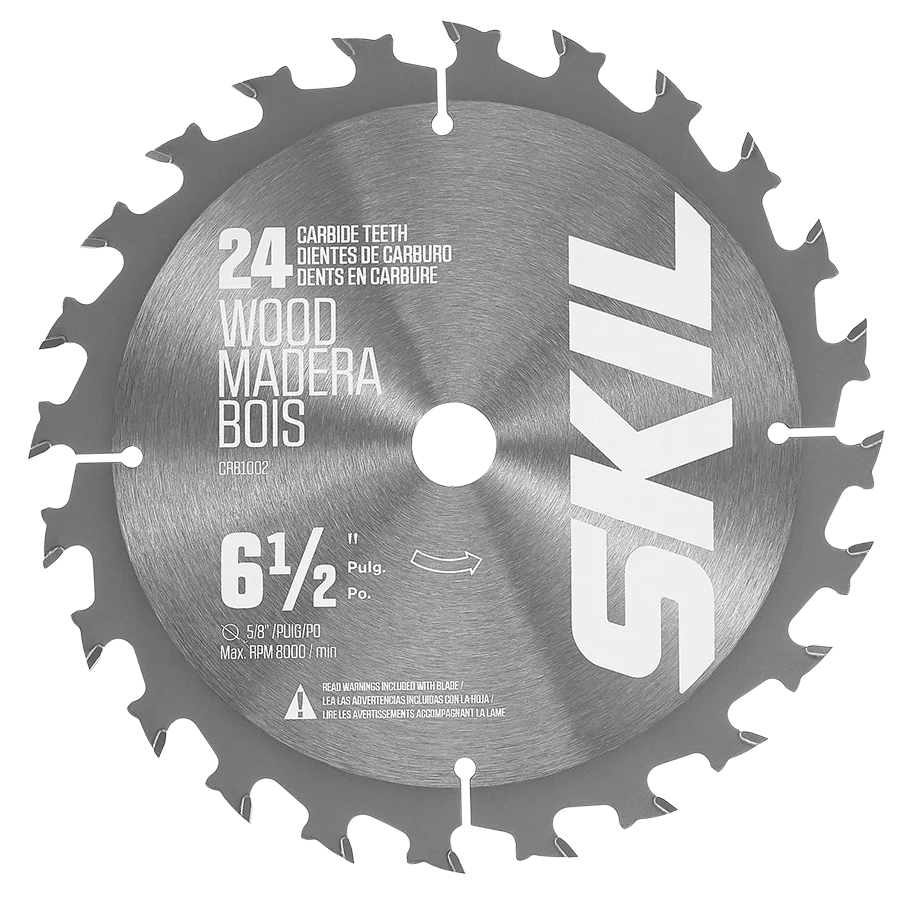 SKIL 6-1/2 In. x 24-Tooth Carbide Tipped Circular Saw Blade