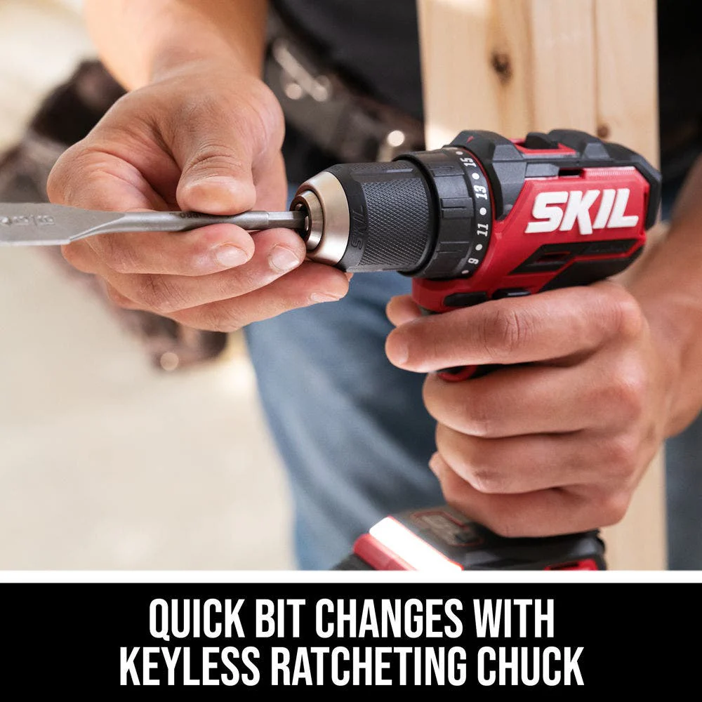 SKIL PWRCORE 20 Brushless 20V 1/2 In. Compact Drill Driver Kit - Image 4