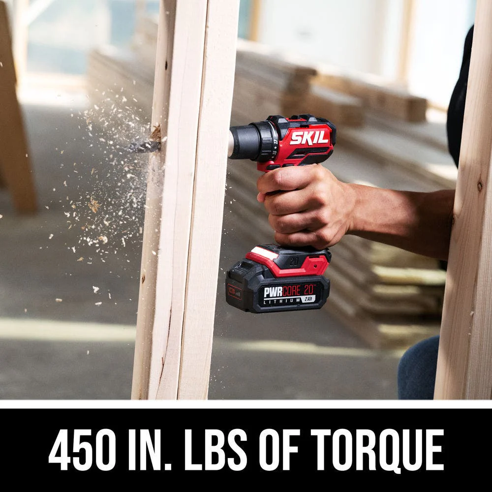 SKIL PWRCORE 20 Brushless 20V Compact Drill Driver and Impact Driver Kit - Image 6
