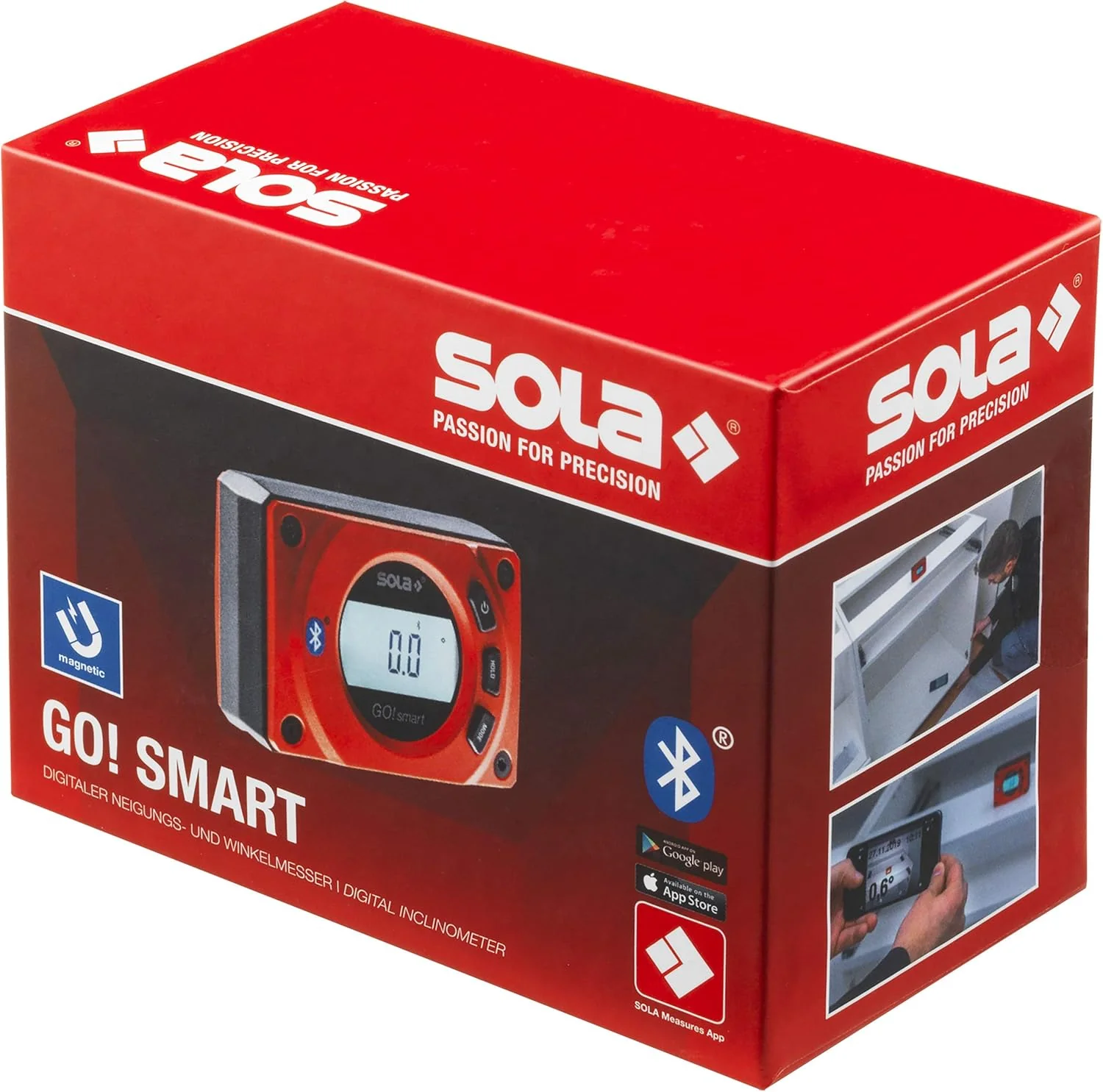 SOLA GO! Smart Digital Pocket Level with Bluetooth, Magnetic 3-Inch - Image 5