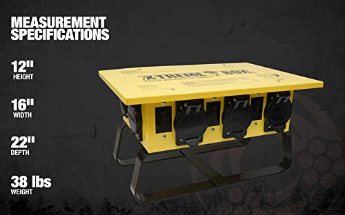 Southwire X-treme Power Distribution Box, Temporary Power Box, 50-Amp, 125/250V, GFCI 6506UGSX - Image 13