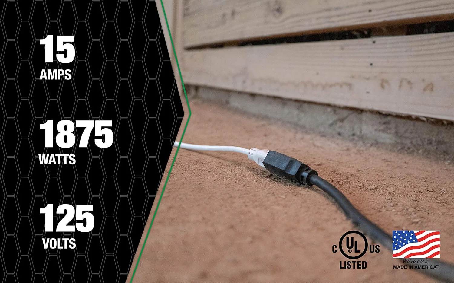 Southwire AGRIPRO Medium Duty Extension Cord, 25Ft, 14 Gauge, 3 Conductor, Farm/Workshop Cord SJTOW, Black - 64815701 - Image 7