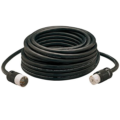 Southwire Extra Duty Outdoor Extension Cord, 100Ft, 8 Gauge, 50 AMP, Twist-to-Lock, Generator Cord, SEOW, Black, 19190008