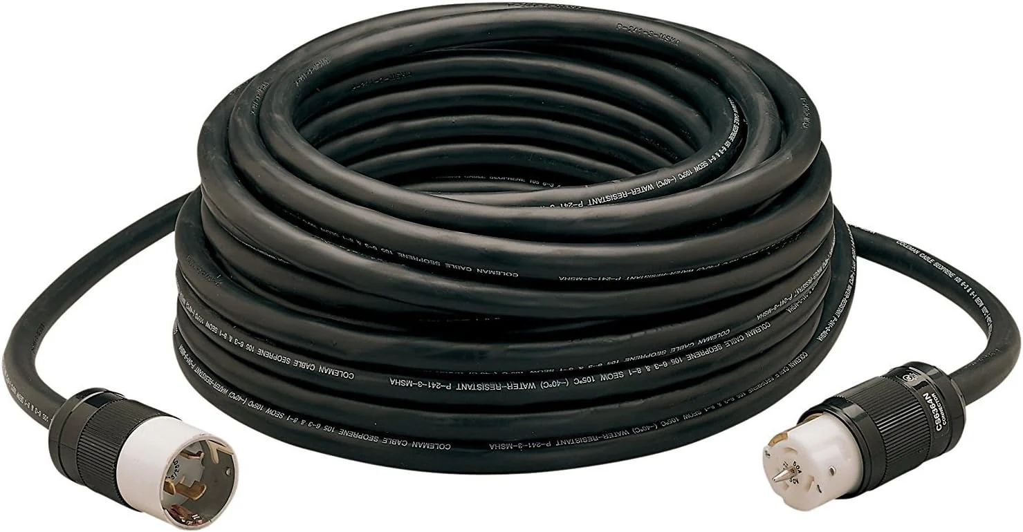 Southwire Extra Duty Outdoor Extension Cord, 100Ft, 8 Gauge, 50 AMP, Twist-to-Lock, Generator Cord, SEOW, Black, 19190008 100 ft Extension Cord - Image 2